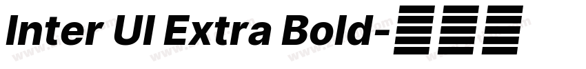 Inter UI Extra Bold字体转换